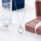 Line Jewelry 蝴蝶圈圈吊墜項鍊 Butterfly Hoop Pendant Necklace