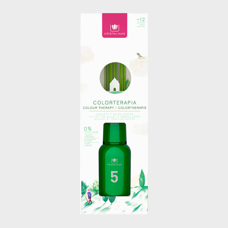西班牙直送 | Cristalinas Colortherapy 125ml Green (No.5) - Lily Of The Valley & Green Leaves Cristalinas