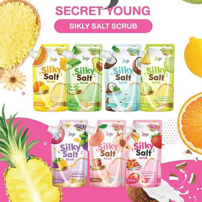 泰國 Joji Secret Young 絲滑磨砂鹽 Silky Salt Scrub 350g  (蘆薈和牛油果配方 Aloe Vera & Avocado) Joji