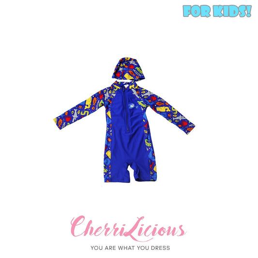 【FOR KIDS】Swimwear for KIDS! 藍色 海洋生物 男生泳裝  (2-3 years old) Cherrilicious