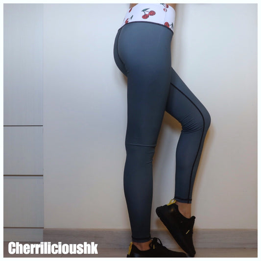 Legging / Yoga Pants CHERRILICIOUS 櫻桃打底褲系列 (藍灰色) Cherrilicious